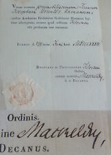 Jurist Ferdinand MACKELDEY (1784-1834): Signiertes lat. Zeugnis Uni BONN 1832
