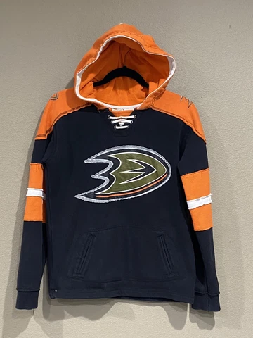 CCM Anaheim Ducks Youth Hoodie Sz 13-15 Boys Vintage Pullover Sweatshirt sweater Cover