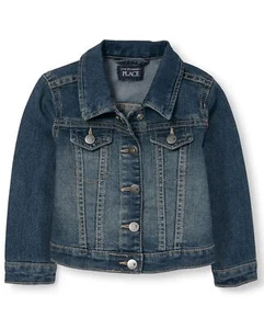 Baby Girls And Toddler Girls Basic Denim JacketChina Blue3T - Picture 1 of 6
