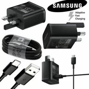 Samsung Galaxy S8+ S9+ S10+ Note 8 2AMP Fast Mains Charger Type-C USB Cable - Picture 1 of 30