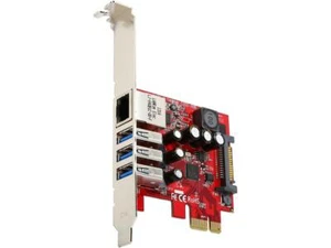 StarTech.com 3-port PCI Express USB 3.0 card + Gigabit Ethernet Model PEXUSB3S3G - Picture 1 of 5