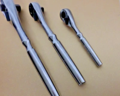 NEW Craftsman 3 Ratchet Socket Wrench Set: 1/4" 3/8" 1/2" + 2 Extension Bars, QR - Image 1 of 2