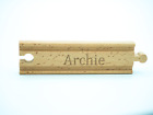 Personalised Birthday Gift for Archie, Wooden Train Track Engraved with His Name