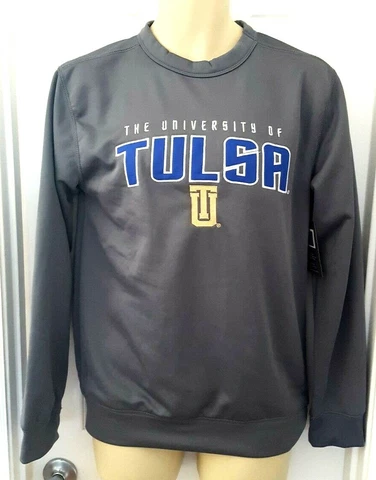 TULSA GOLDEN HURRICANE Sweatshirt Size Small Stitched Logos Gray Champion New Cover