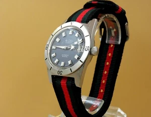 Reloj Automático Hombre Eitel Estilo Buzo Muy Raro ETA 2772 25 JEW Fecha Años 60 - Imagen 1 de 9