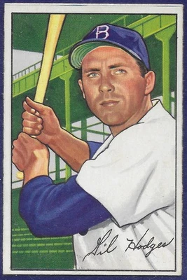 1952 Bowman BASEBALL, #80, Gil Hodges, EX-MT--MUITO BOM! - Imagem 1 de 2