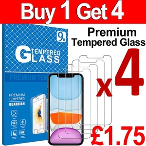Tempered Glass Screen Protector For iPhone 17 16 15 14 13 12 11 Pro Max Plus XR - Picture 1 of 5