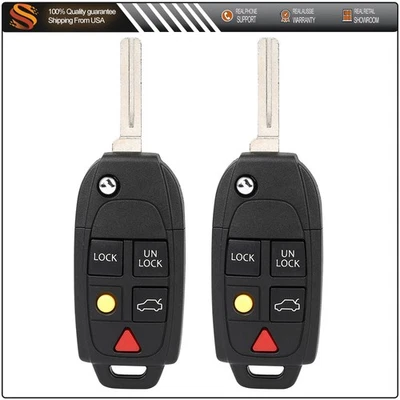 For Volvo S60 S80 XC70 XC90 2004-2009 LQNP2TAPU 2 Remote Control Car Key Fob - Image 1 of 4