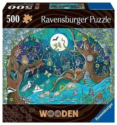 Ravensburger Fantasy Forest Wooden Jigsaw Puzzle 500 Pieces Finished Size: - Image 1 of 4