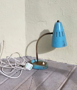 Vintage Pifco Light Blue Model 971 Gooseneck Desk Lamp, Needs Restoration - Picture 1 of 14