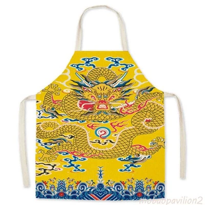 Chinese Fashion Household Linen Apron Household Kitchen Oil Stain Proof Apron - Image 1 of 4