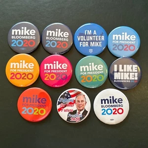 11 Different 2020 Mayor Mike Bloomberg 2.25" Buttons Democratic Primary - Picture 1 of 12