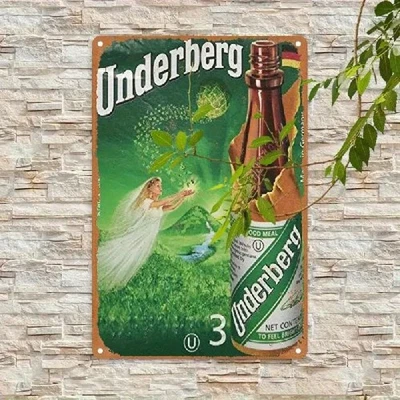 OHNE Blechschild Underberg Kräuterlikör Vintage Retro Metallschild TEL3721