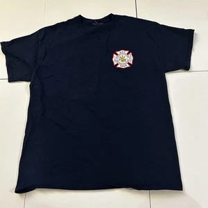 Peardale-Chicago Park Illinois Fire Department Blue T-Shirt SZ-L - Picture 1 of 10