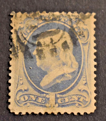 1873 US Stamps Scott #156 - 1 Cent Franklin - Used - Image 1 of 2