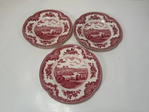 3 Johnson Bros Old Britain Schlösser Rosa 6,75" Dessertteller Conway Castle 1B - Bild 1 von 4