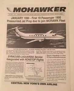 Vintage MOHAWK AIRLINES 1989 Newsletter Advertisement - Central NY Regional - Picture 1 of 5
