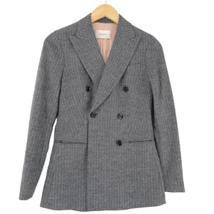 Suistudio Blazer Jacket Women Luxury Cotton Alpaca Striped Hu5 Size 34 - Picture 1 of 11