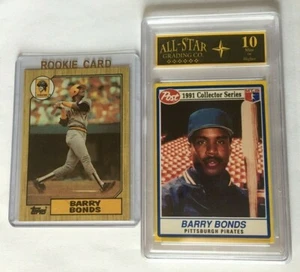 1991 BARRY BONDS #21 Post Collector Series Mint 10 + 1987 Topps #320 Rookie Card - Picture 1 of 2