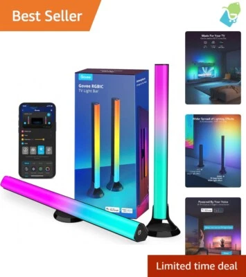 Adjustable RGBIC Light Bars with Voice Control - Perfect for Home Entertainment - Image 1 of 4