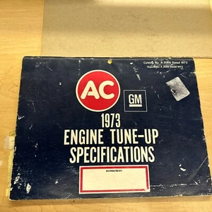 AC GM 1973 Engine Tune Up Specifications Auto Repair A 3086 Preowned - Imagen 1 de 5