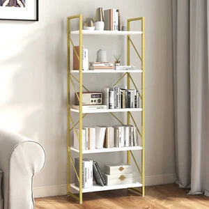 5-Tier Modern Bookshelf Open Display Bookcase Book Storage Holder Rack Shelving - Picture 1 of 11