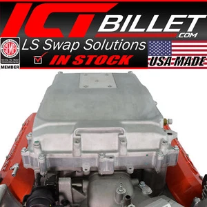 ICT Billet LSA Supercargador Tapa Espaciador CTS-V Camaro ZL1 1" Elevador Sombrero Placa Superior - Imagen 1 de 9