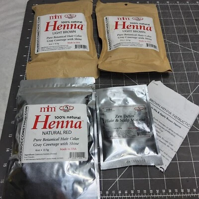 Morocco Method Natural Henna Light brown natural red zen detox hair scalp masque - Image 1 of 4