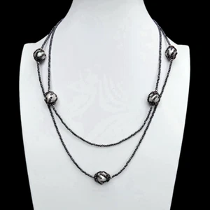 Hematite Freshwater White Keshi Pearl Necklace Collar Choker Necklaces Jewelry - Bild 1 von 6