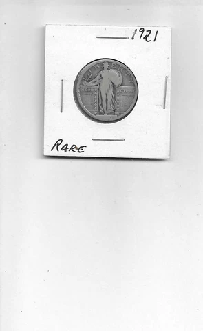 1921 RARE 90% Silver Standing Liberty Quarter Dollar! #2Q22-77 Cover