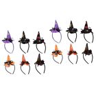  12 Pcs Halloween Witch Hat Headband Party Props Hair Ornaments Decoration