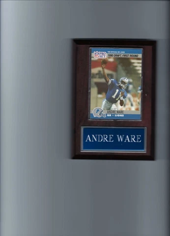 ANDRE WARE PLAQUE DETROIT LIONS FOOTBALL NFL C Cover