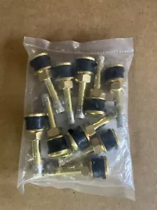 Lot of 10 TR500 2" Straight Brass Clamp-In Tubeless Truck Tire Valve Stems + Cap - Picture 1 of 3