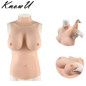 C/D/I Cup Seins Silicone/Coton Poitrine Former Faux Seins Artificiels - Photo 1/14