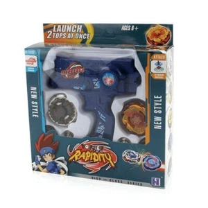 Beyblade Metal Fusion Toys Spinning Gyroscope Dual Launchers Hand Spinner Blue - Picture 1 of 4