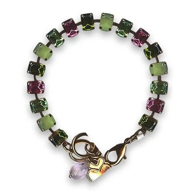 Bracelet by Mariana Woman Beautiful Rose and Peridot Swarovski Crystals - Image 1 of 4