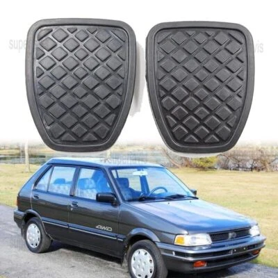 1Pair Rubber Replacement Brake Clutch Pedal Pads Cover For Subaru Justy 1987-94 - Imagem 1 de 4