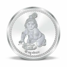 Silver Coin 999 Pure Lord Krishna 10 gm