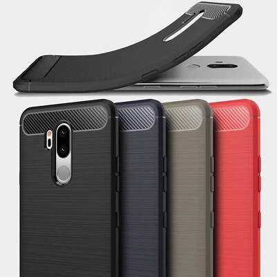 Funda para LG Stylo 6 K51 V60 G8 G7 ThinQ Antigolpes TPU Fibra de Carbono Cubierta Foto 1 de 4