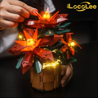 LocoLee LED Licht Kit für LEGO Icons 10370 Poinsettia Licht Set