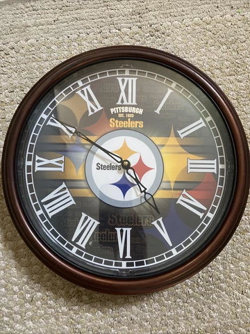 Bradford Exchange Pittsburgh Steelers Illuminated Atomic Wall Clock NFL  🔥 Cover