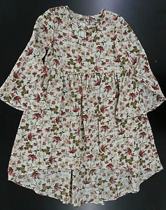 Girls Bonnie Jean Ivory Floral Dress Sizes 4, 5, 6 & 6X - Picture 1 of 5