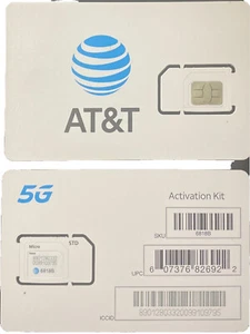 Plan de données illimité Business Enterprise location carte SIM AT&T 4G LTE 5G hotspot - Photo 1 sur 1