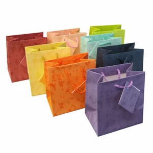 Lot of 20 Colorful Tote Gift Shopping Bags with Rope Handle - Picture 1 of 11
