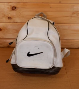 Vintage Y2K Nike Mini Bag Backpack Faux Leather Rubber Bottom - Picture 1 of 4