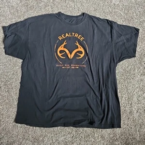 Realtree Built For Adventure Cut Tag 2XL Short Sleeve Blck and Orange Shirt - Picture 1 of 7