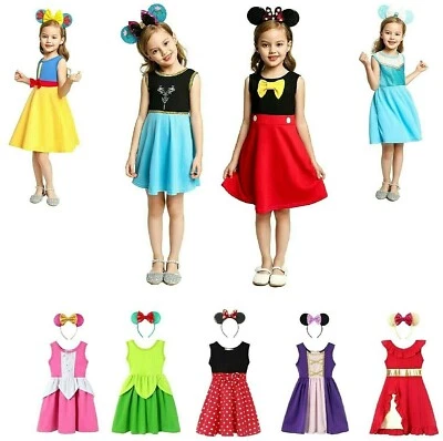 Kids Girls Party Dress Fancy Dress Up Role Play Costume  Party Princes Cosplay  - Image 1 of 4