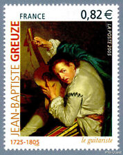 Timbre de 2005 - Jean-Baptiste Greuze 1725-1805 Le guitariste - N° 3835 Neuf