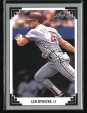 Len Dykstra 1991 Leaf Preview #8 Baseball Card