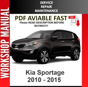 KIA SPORTAGE 2010 2011 2012 2013 2014 2015 SERVICE REPAIR WORKSHOP MANUAL - Picture 1 of 1
